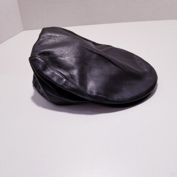 Lake of the Isles Other - Lake in the Isles Black Leather Cap Large